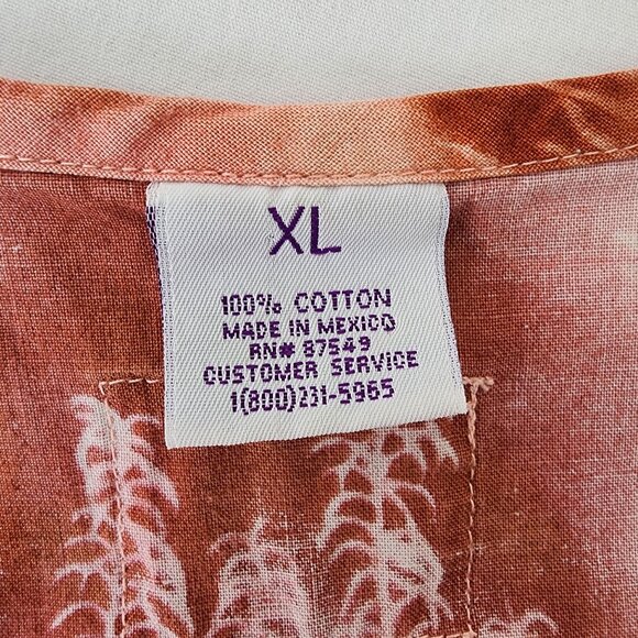 Vtg SCRUBS Coral Reef Print V-Neck Nurse Top Size XL 100% Cotton Medical Uniform - Picture 6 of 9